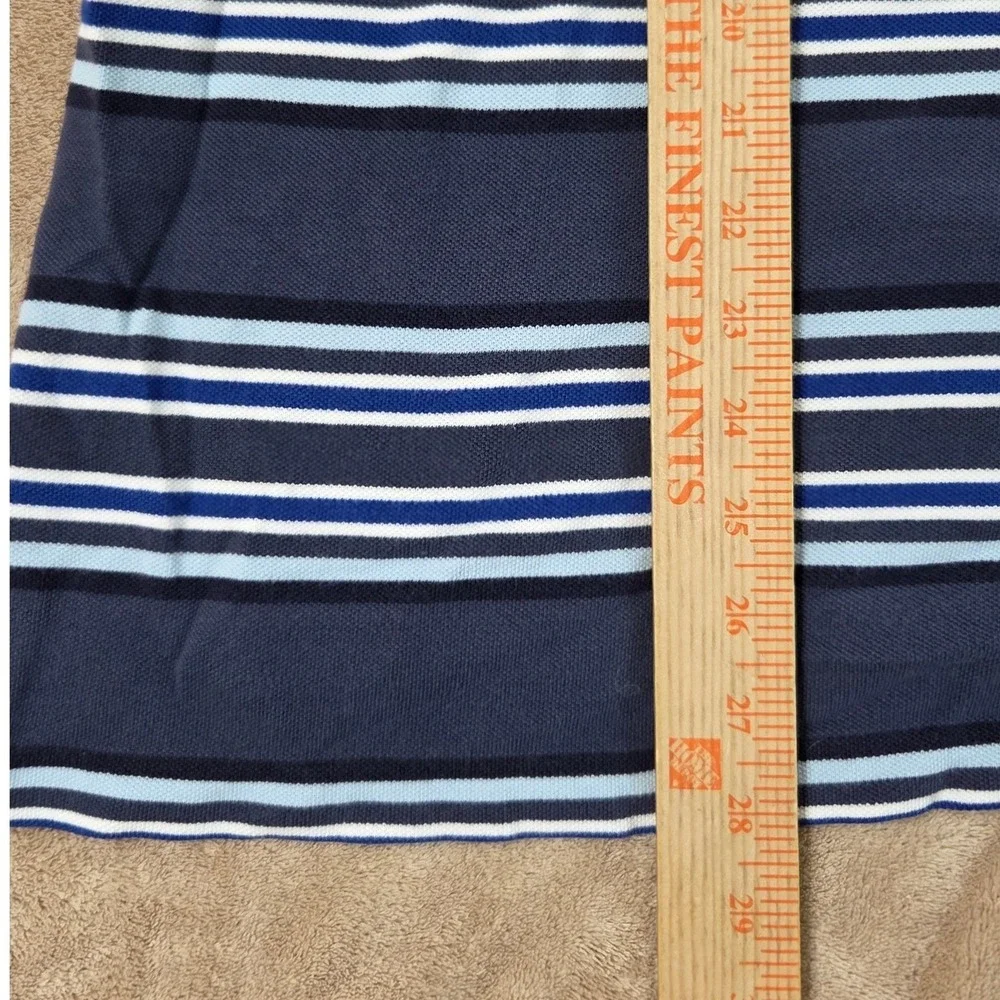 Vintage Polo Ralph Lauren Polo Men 2XL Blues Cotton Stripes Short Sleeves EUC